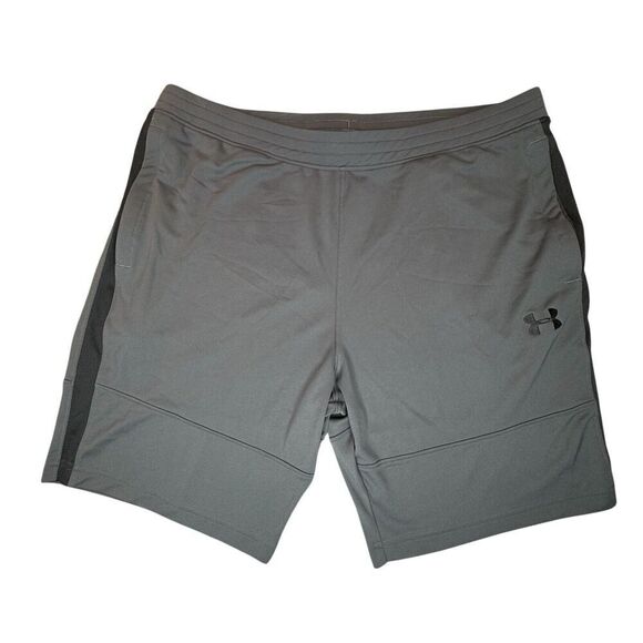 Under Armour Sz XXL Men's Training Stretch Waist Shorts Gray Pull On 9” Inseam - Picture 1 of 14